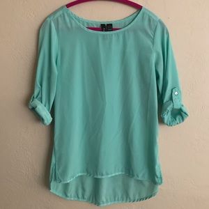 Mint Green Sheer Blouse